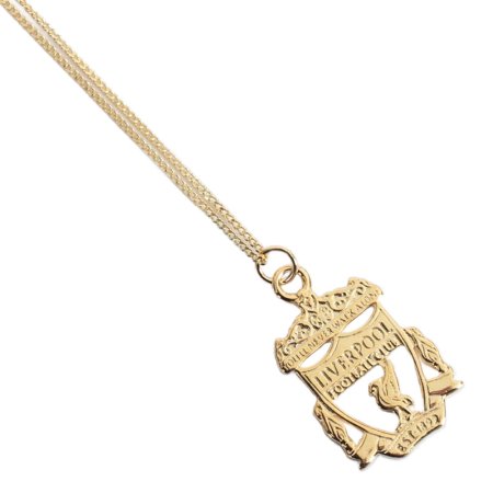 (image for) Liverpool FC 18ct Gold Plated on Silver Crest Pendant & Chain