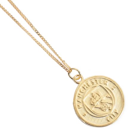 (image for) Manchester City FC 18ct Gold Plated on Silver Pendant & Chain