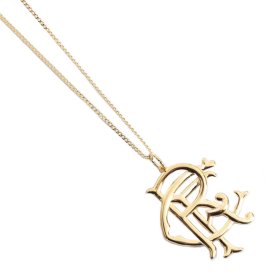 Rangers FC 18ct Gold Plated on Silver Pendant & Chain