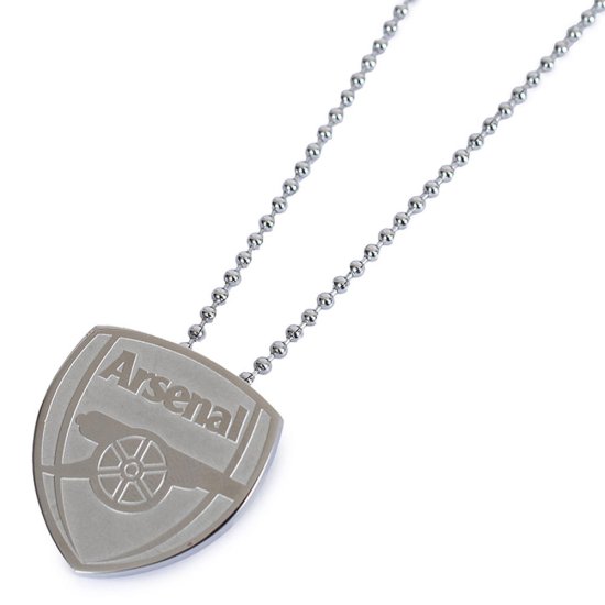 (image for) Arsenal FC Stainless Steel Large Pendant & Chain - Click Image to Close