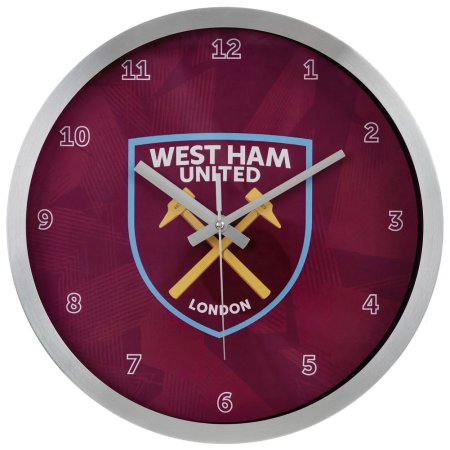 (image for) West Ham United FC Geo Metal Wall Clock