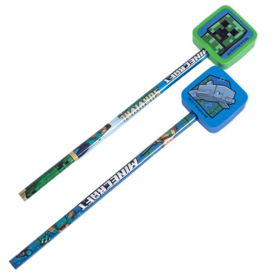 (image for) Minecraft 2pk Pencil & Topper Set