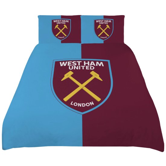 (image for) West Ham United FC Colour Split King Duvet Set