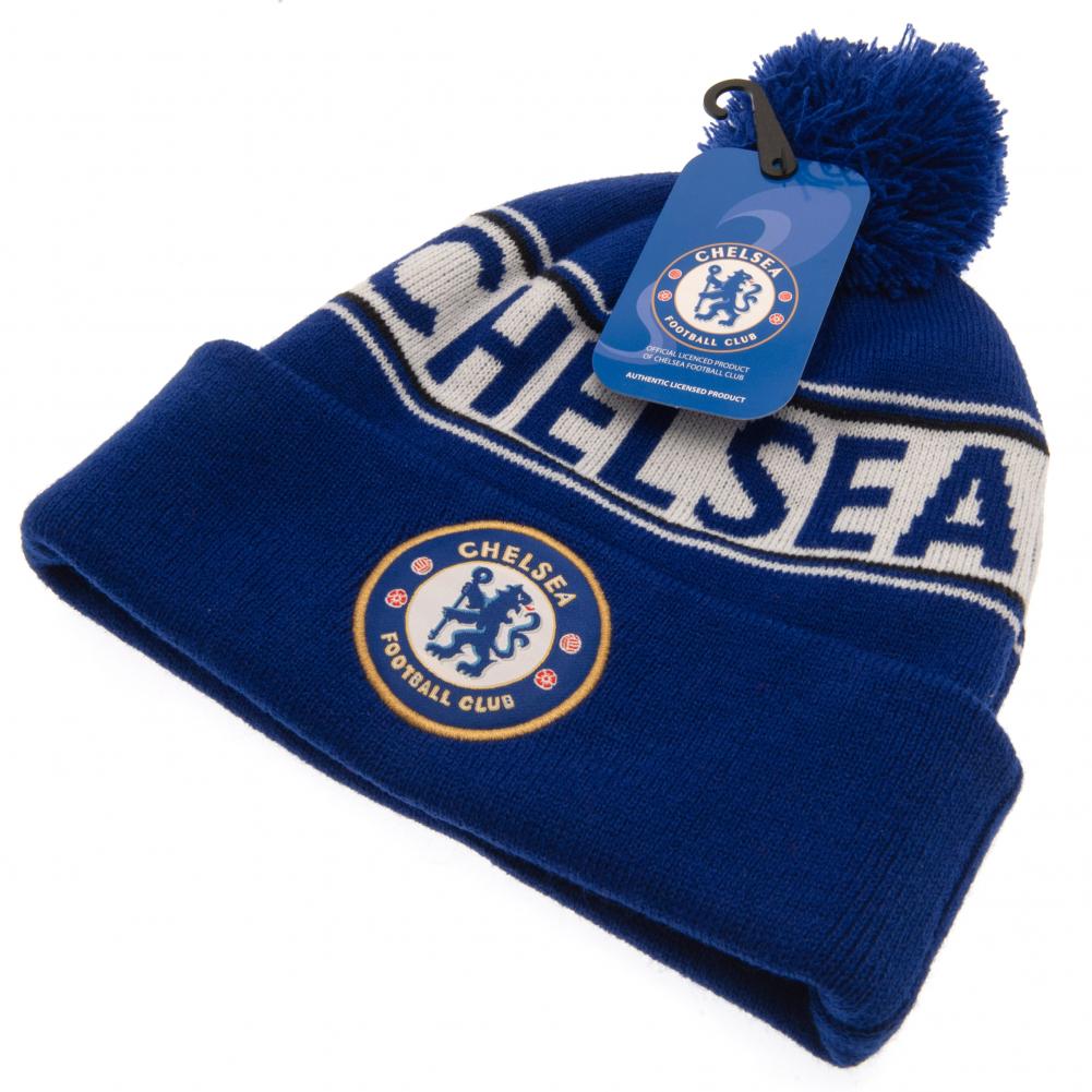 Chelsea FC Royal Text Ski Hat