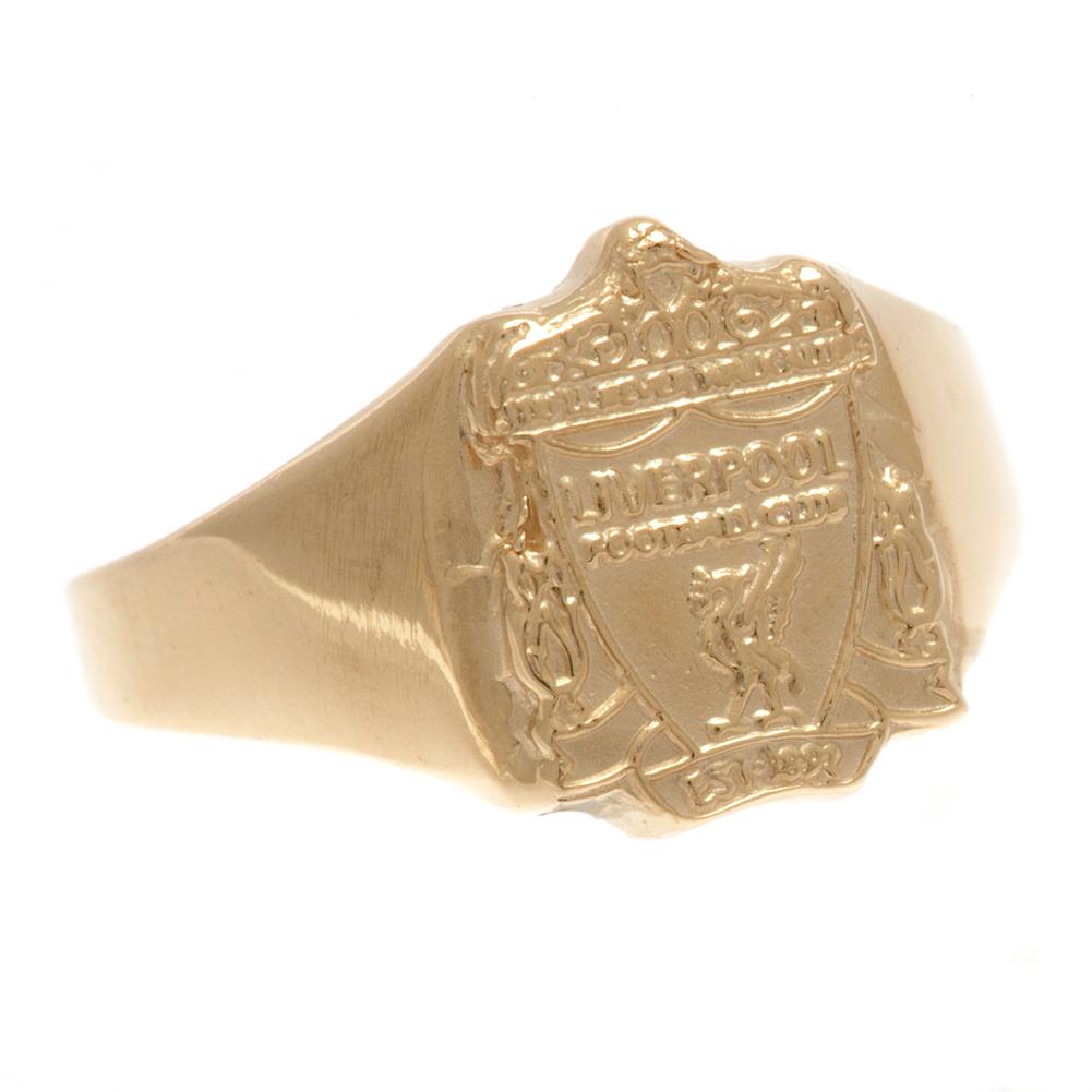Liverpool FC 9ct Gold Crest Ring Small