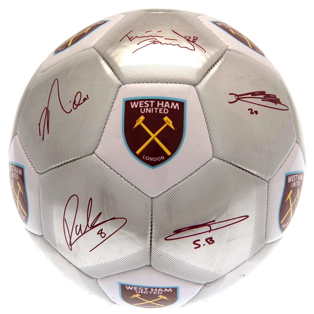 West Ham United FC Sig Silver Football