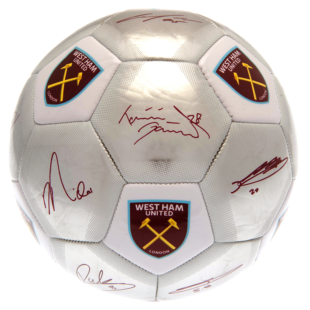 West Ham United FC Sig Silver Football