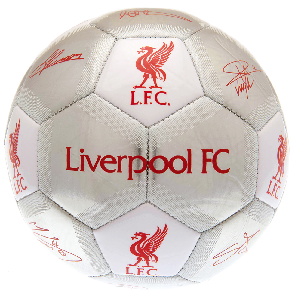 Liverpool FC Sig Silver Football
