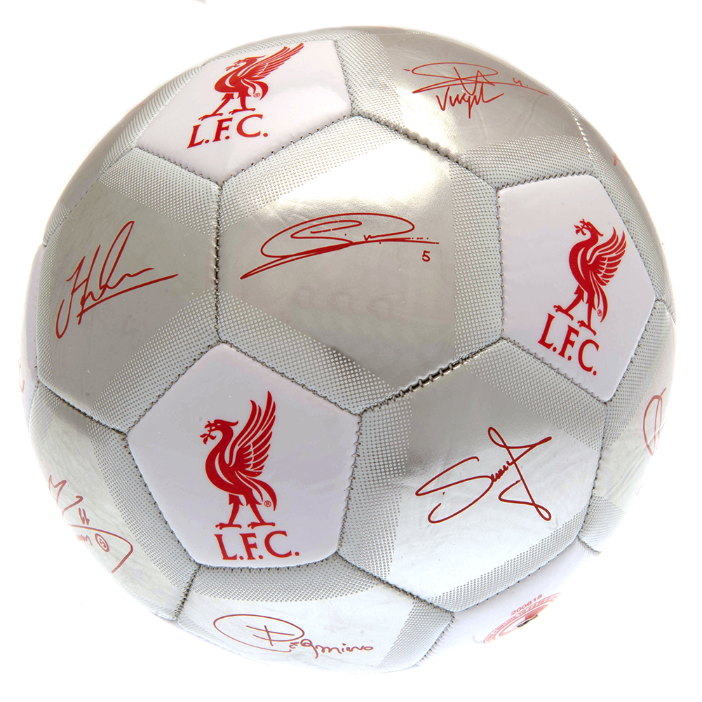 Liverpool FC Sig Silver Football