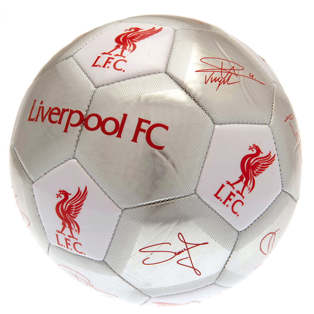 Liverpool FC Sig Silver Football