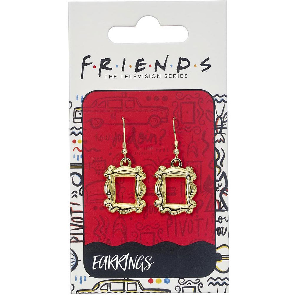Friends Gold Plated Frame Hook Earrings