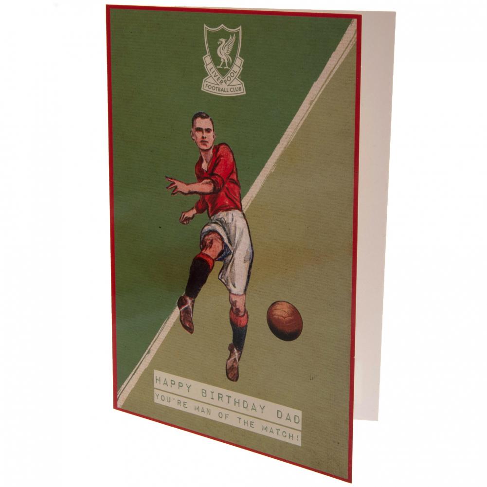 Liverpool FC Retro Dad Birthday Card