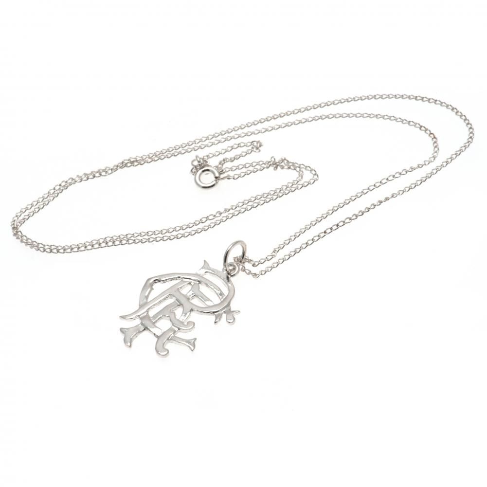 Rangers FC Sterling Silver Pendant & Chain Large