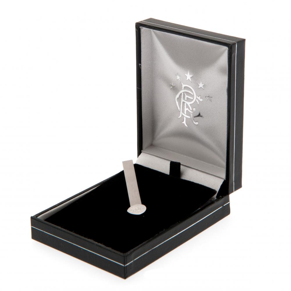 Rangers FC Stainless Steel Scroll Crest Tie Slide