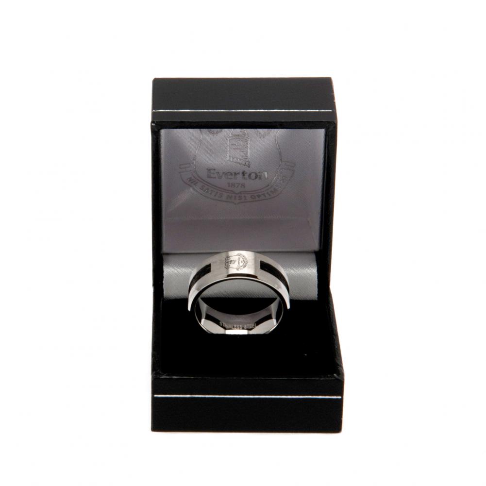 Everton FC Black Inlay Ring Small