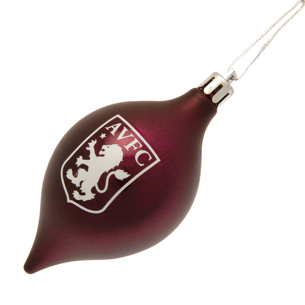 Aston Villa FC 3pk Vintage Baubles