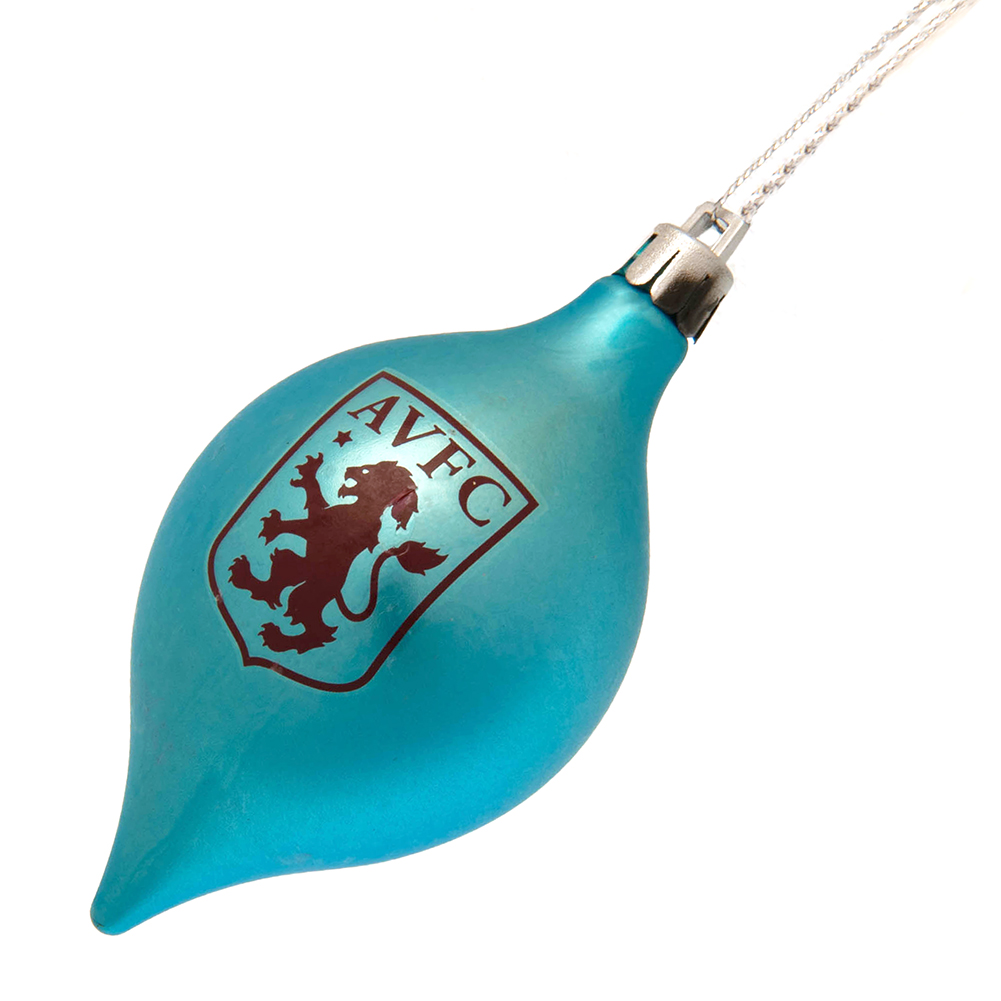 Aston Villa FC 3pk Vintage Baubles