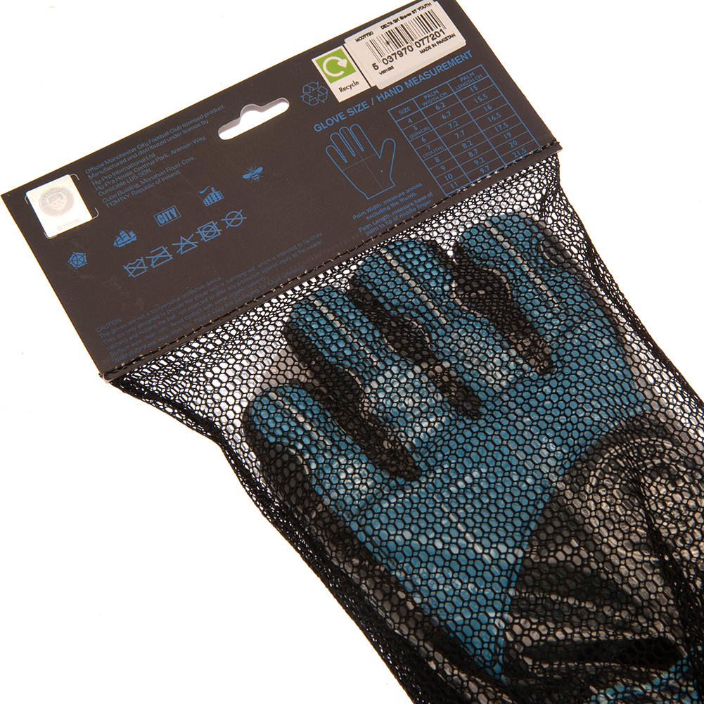 Manchester City FC Delta Goalkeeper Gloves Yths
