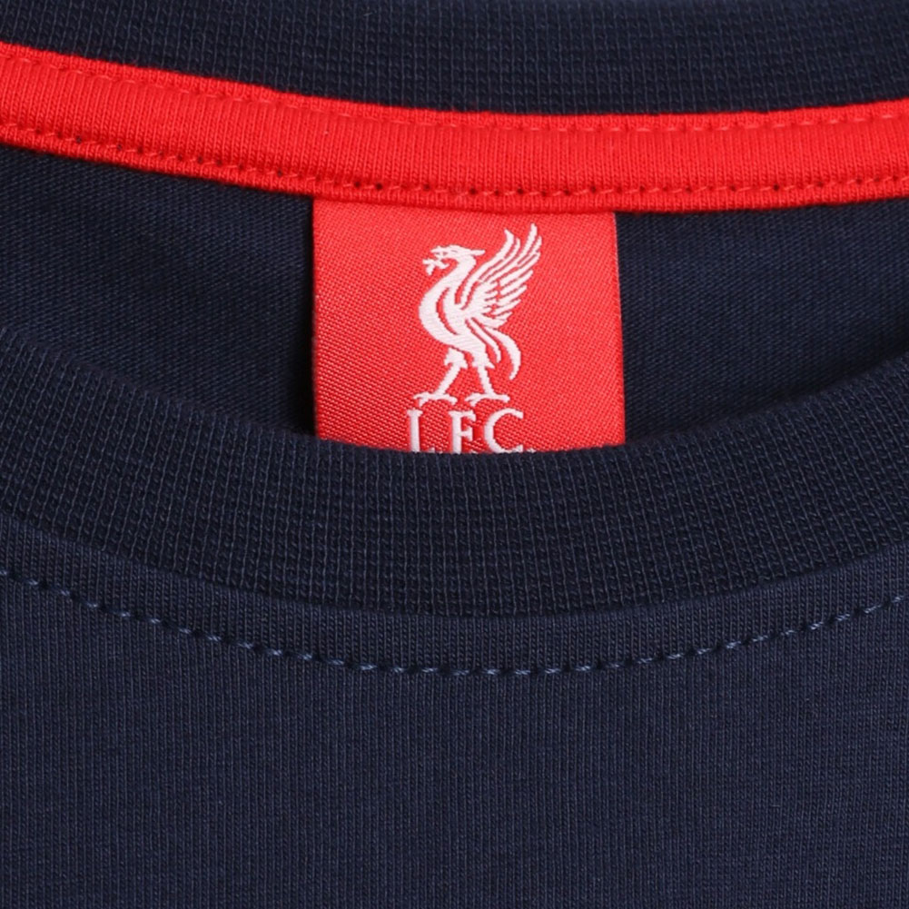 Liverpool FC 88-89 Crest T Shirt Mens Navy L