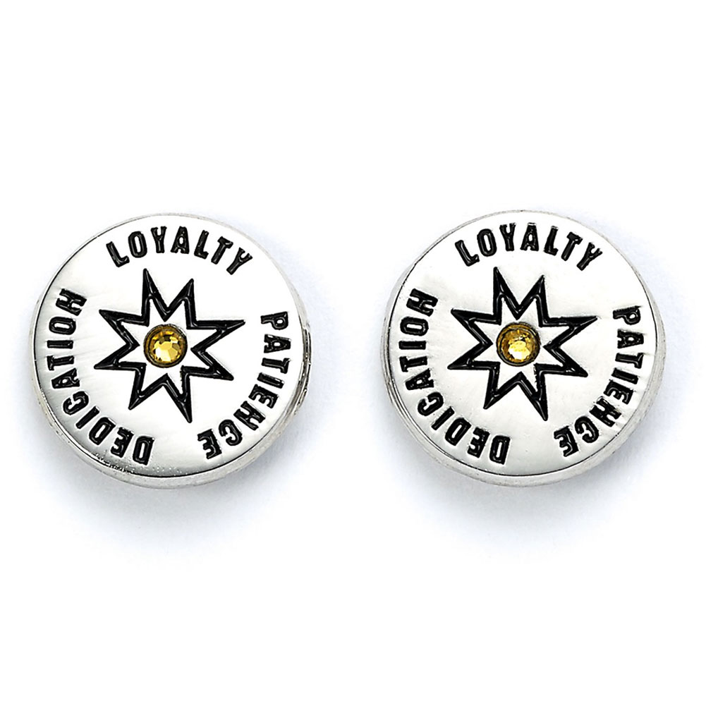 Harry Potter Silver Plated Hufflepuff Stud Earring Set