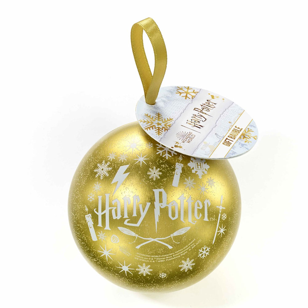 Harry Potter Christmas Gift Bauble Gold Icons