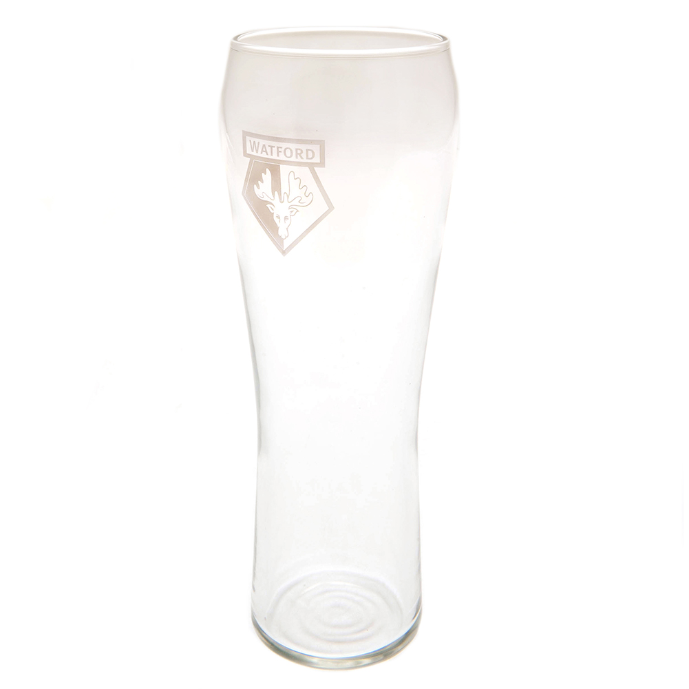 Watford FC Etched Crest Pilsner Pint Glass