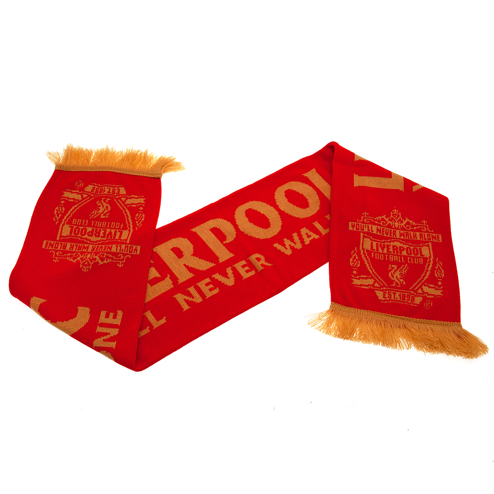 Liverpool FC Gold Crest Scarf