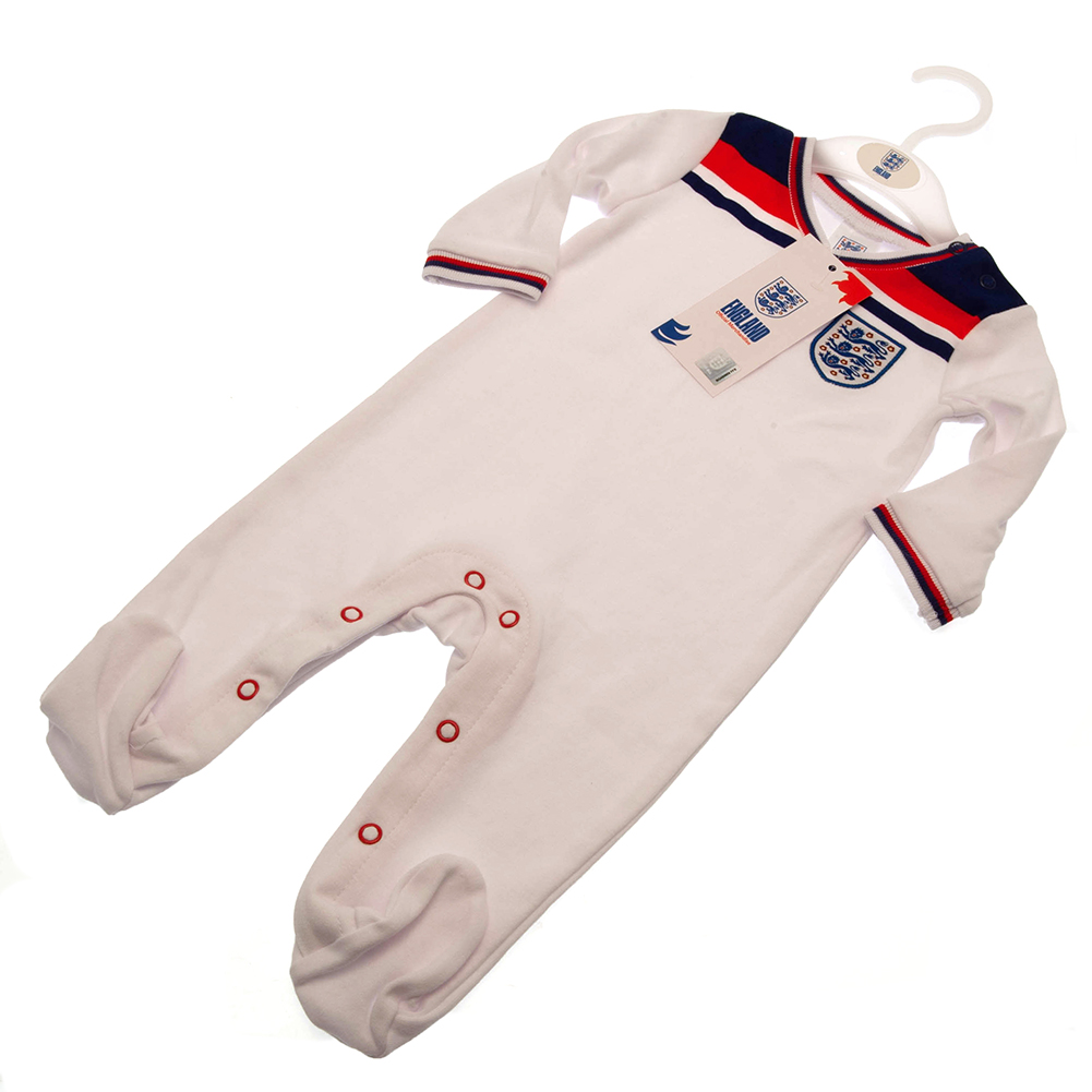 England FA Sleepsuit 82 Retro 0-3 Mths
