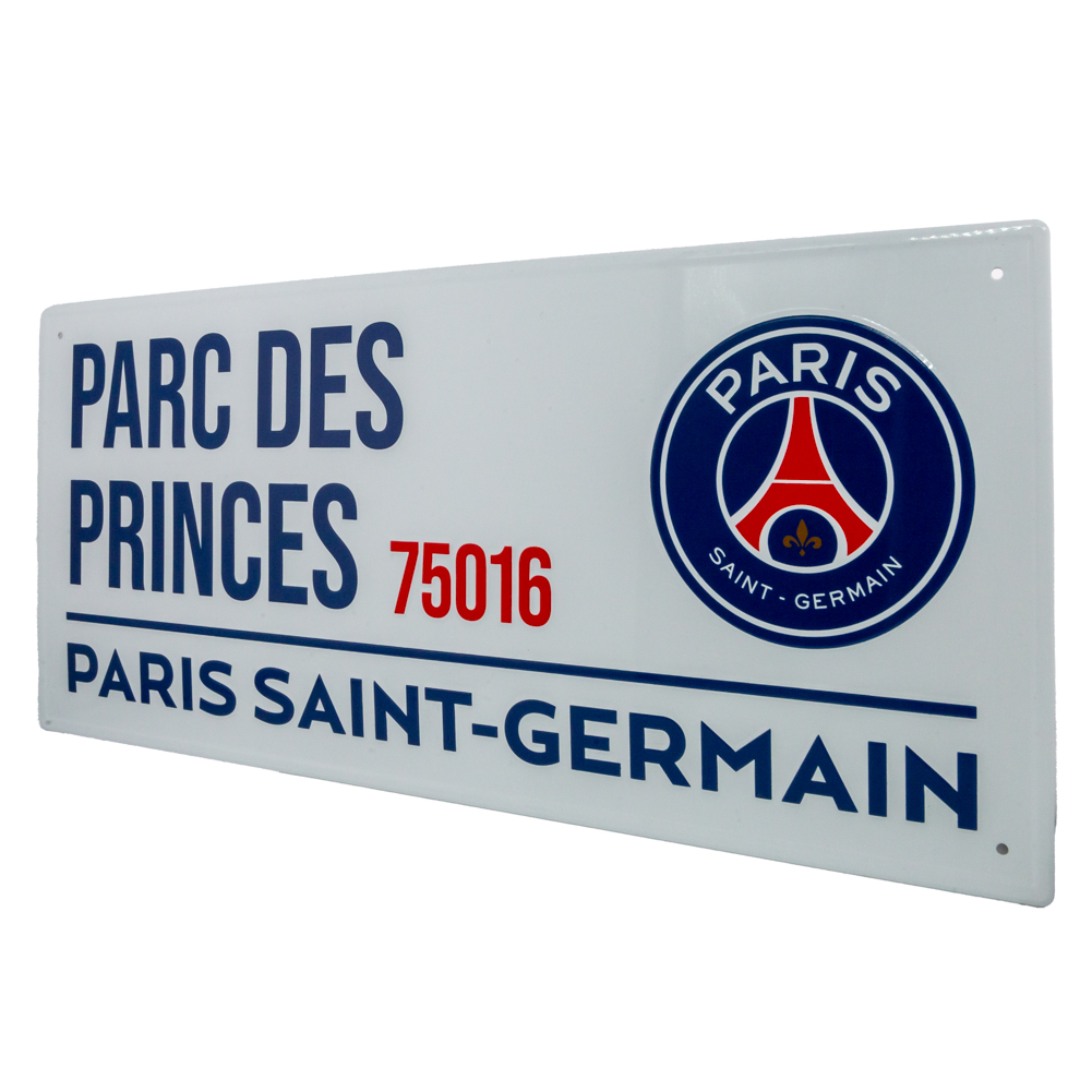 Paris Saint Germain FC White Street Sign