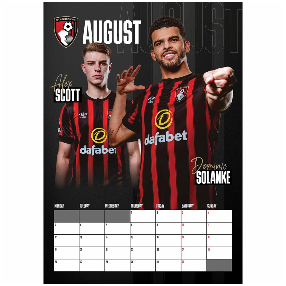 Bournemouth AFC A3 Calendar 2024