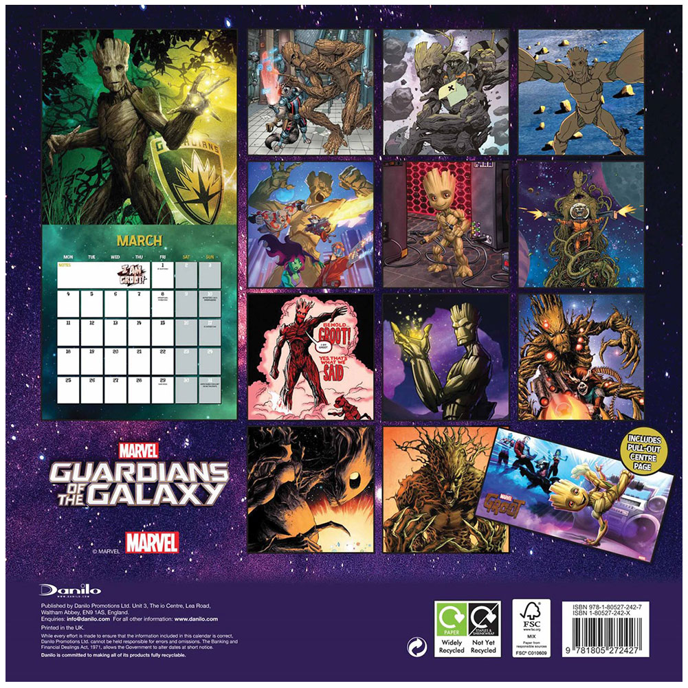 Marvel Square Calendar 2024 Groot