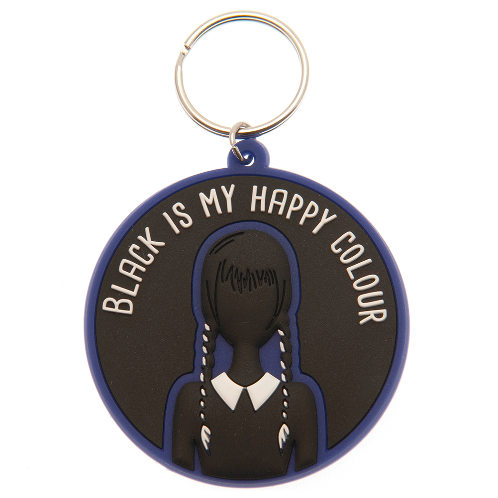 Wednesday Happy Colour PVC Keyring