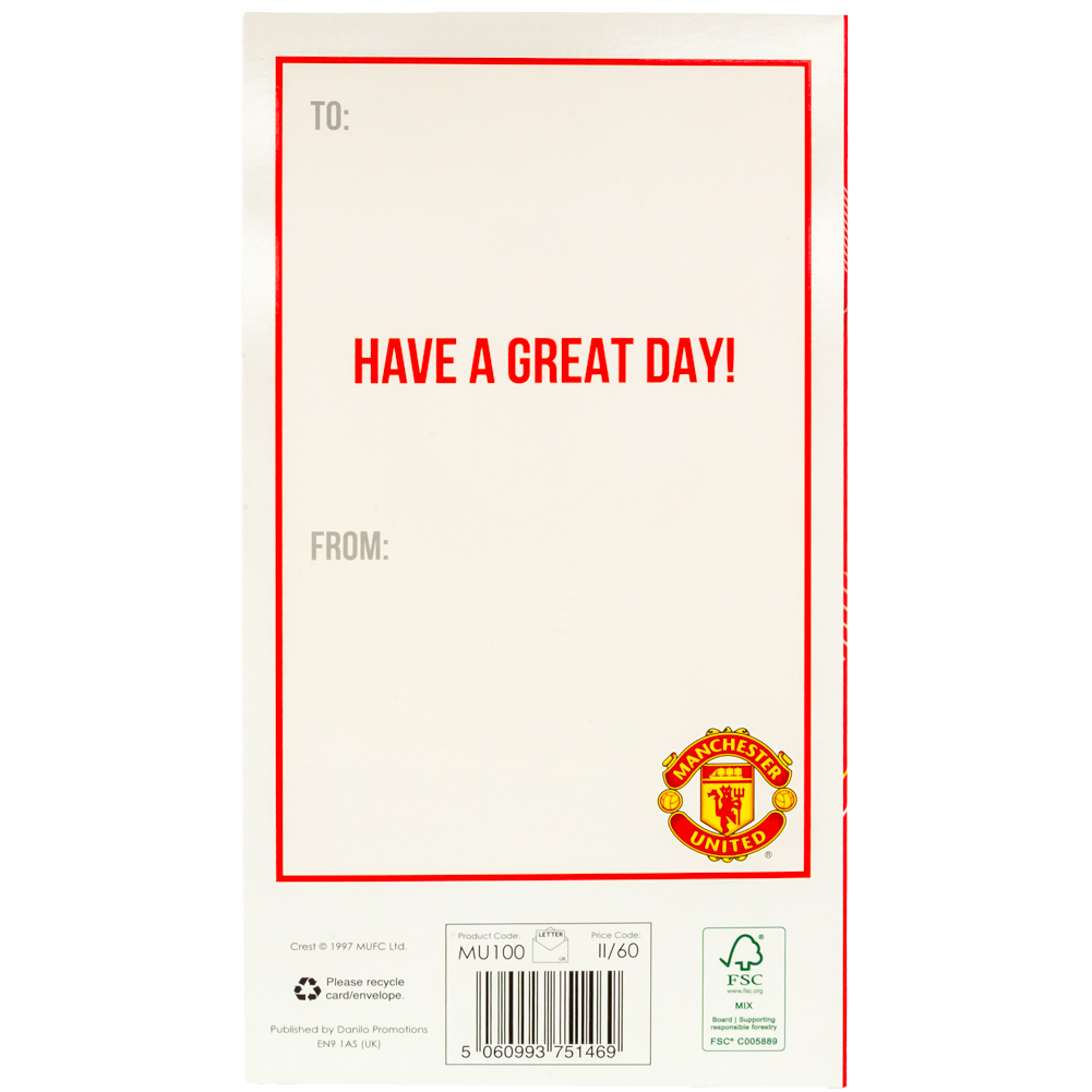 Manchester United FC Glory Glory Birthday Card