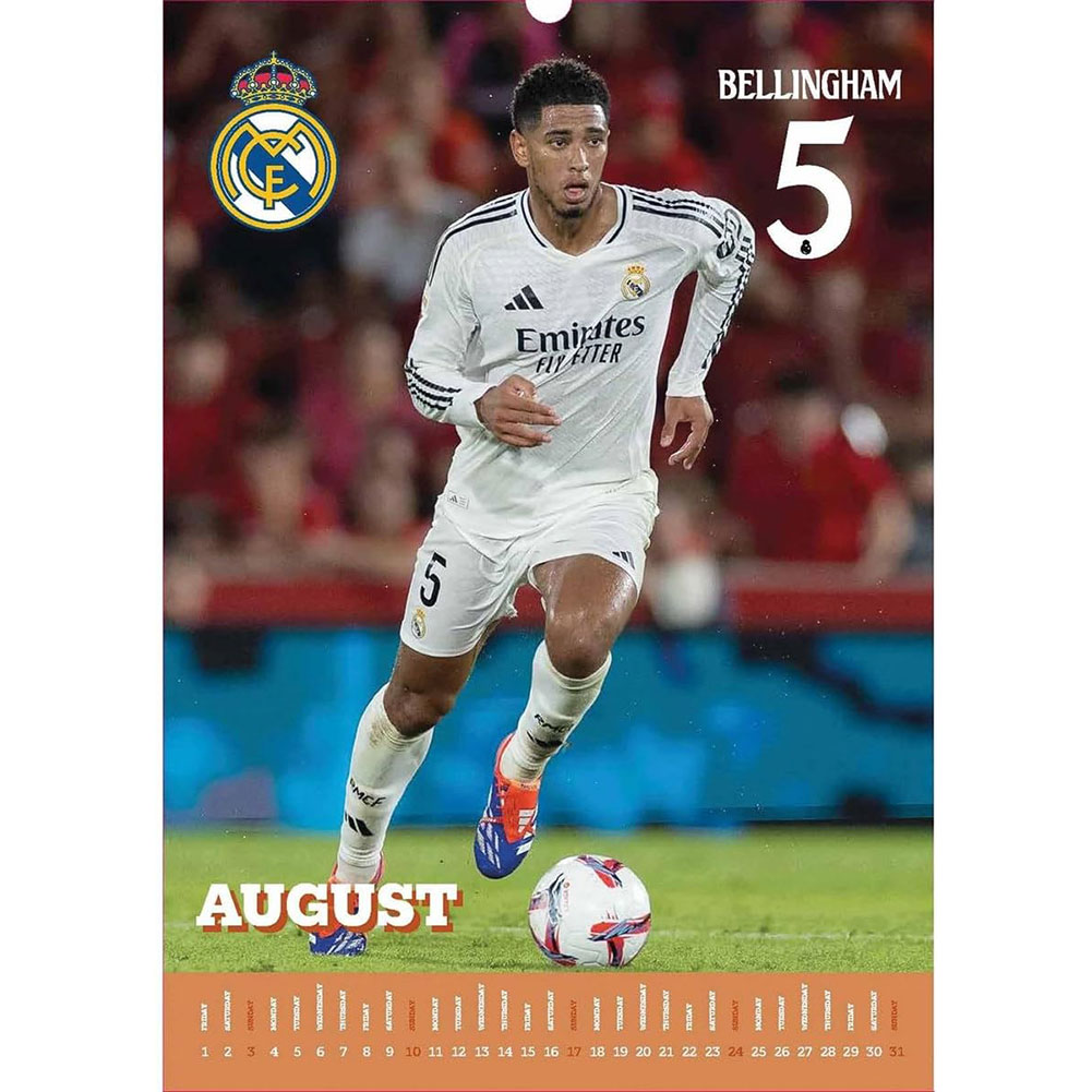 Real Madrid CF A3 Calendar 2025