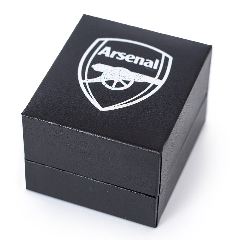 Arsenal FC 18ct Gold Plated on Silver Text Ring - V