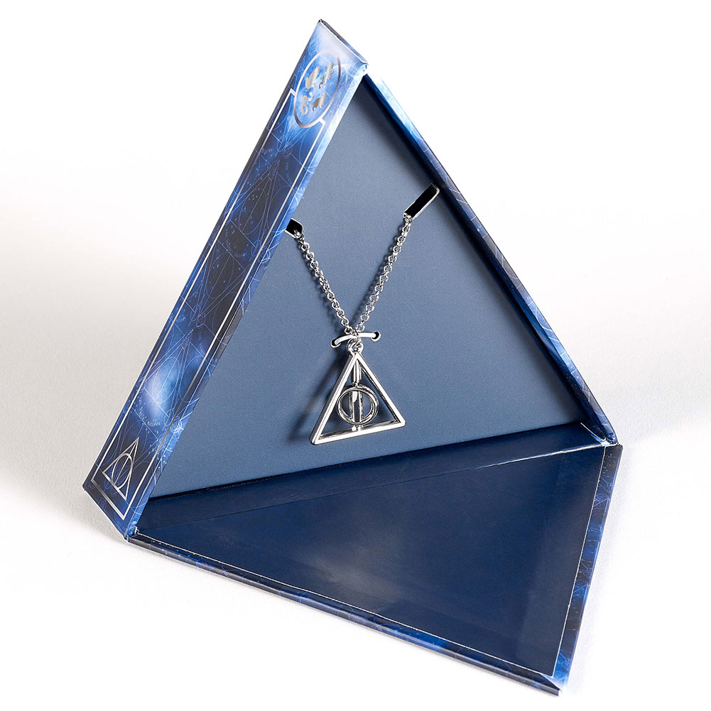 Harry Potter Spinning Deathly Hallows Necklace Gift Box