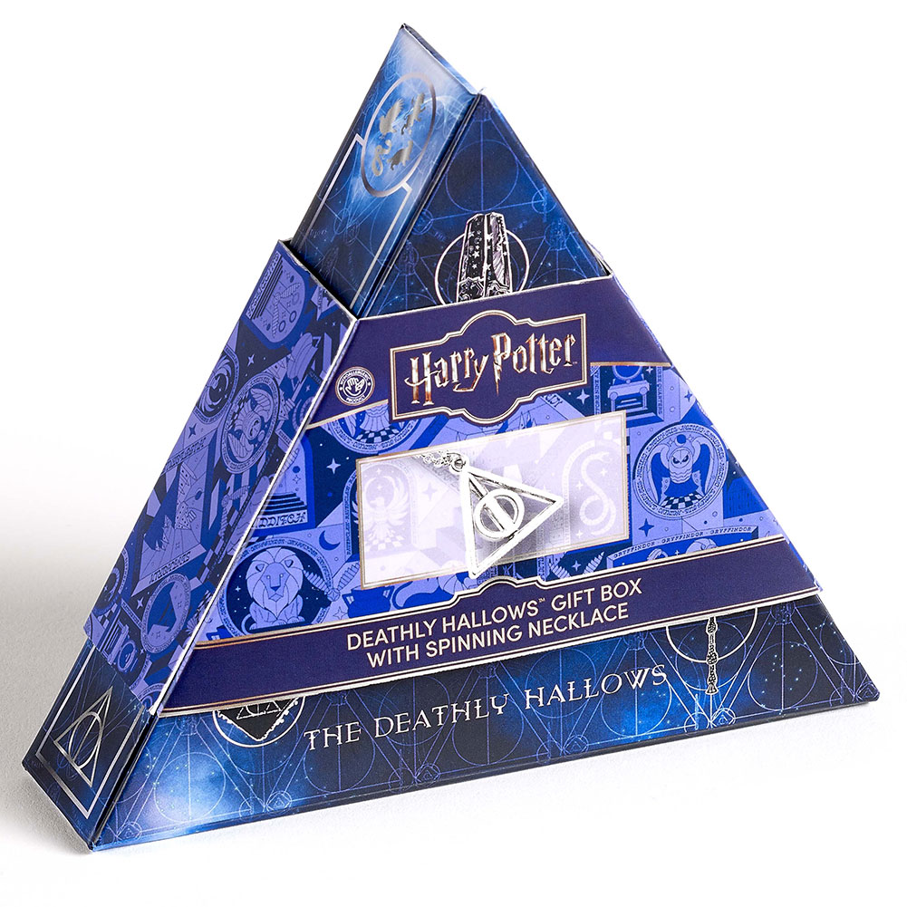 Harry Potter Spinning Deathly Hallows Necklace Gift Box