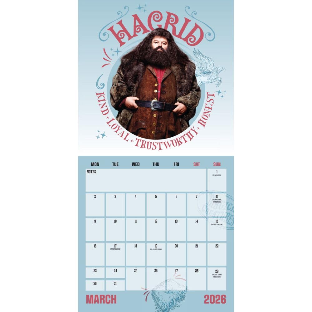 Harry Potter Square Calendar 2026