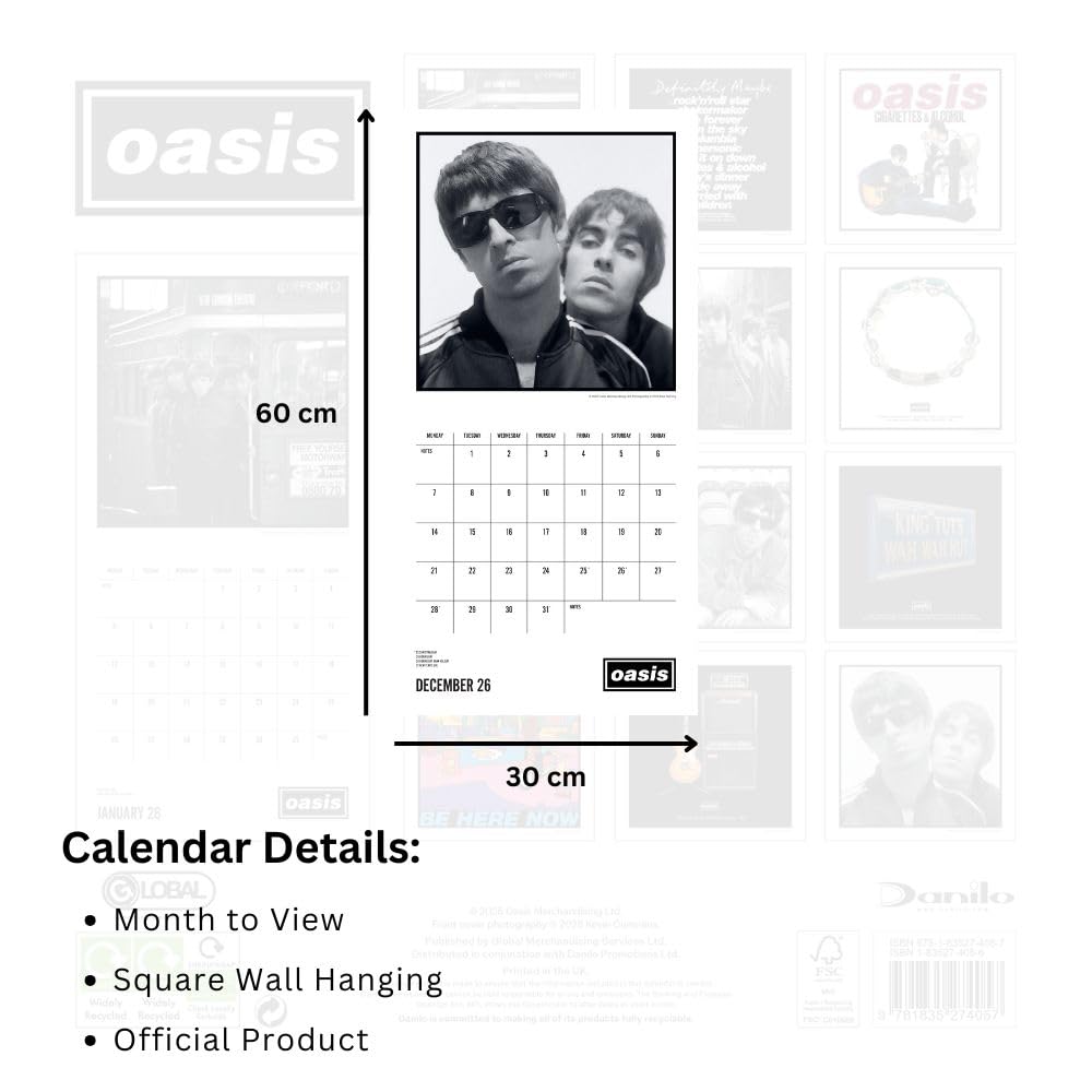 Oasis Square Calendar 2026
