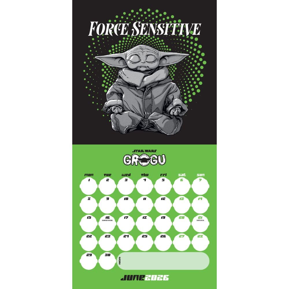 Star Wars: The Mandalorian Grogu Square Calendar 2026