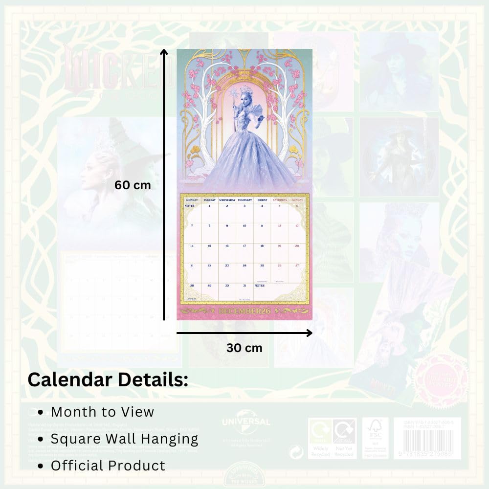 Wicked Square Calendar 2026