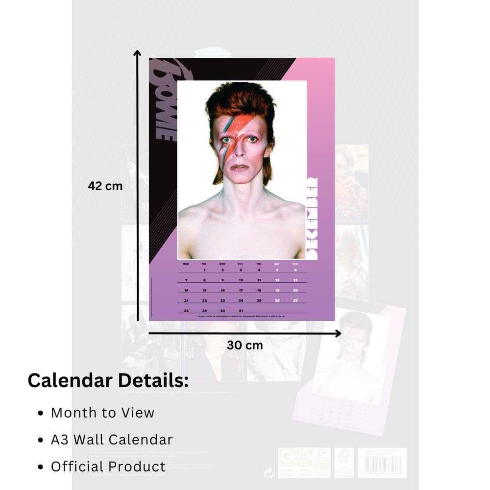 David Bowie A3 Calendar 2026
