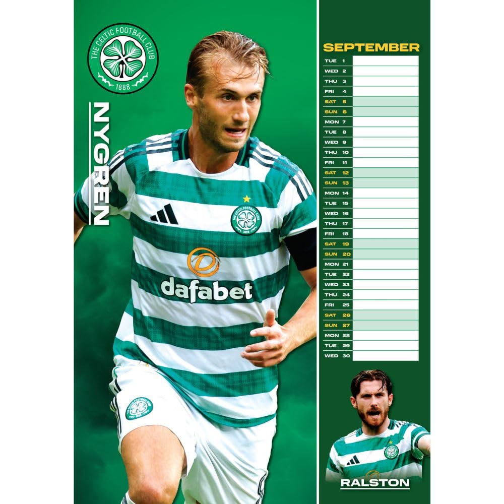 Celtic FC A3 Calendar 2026