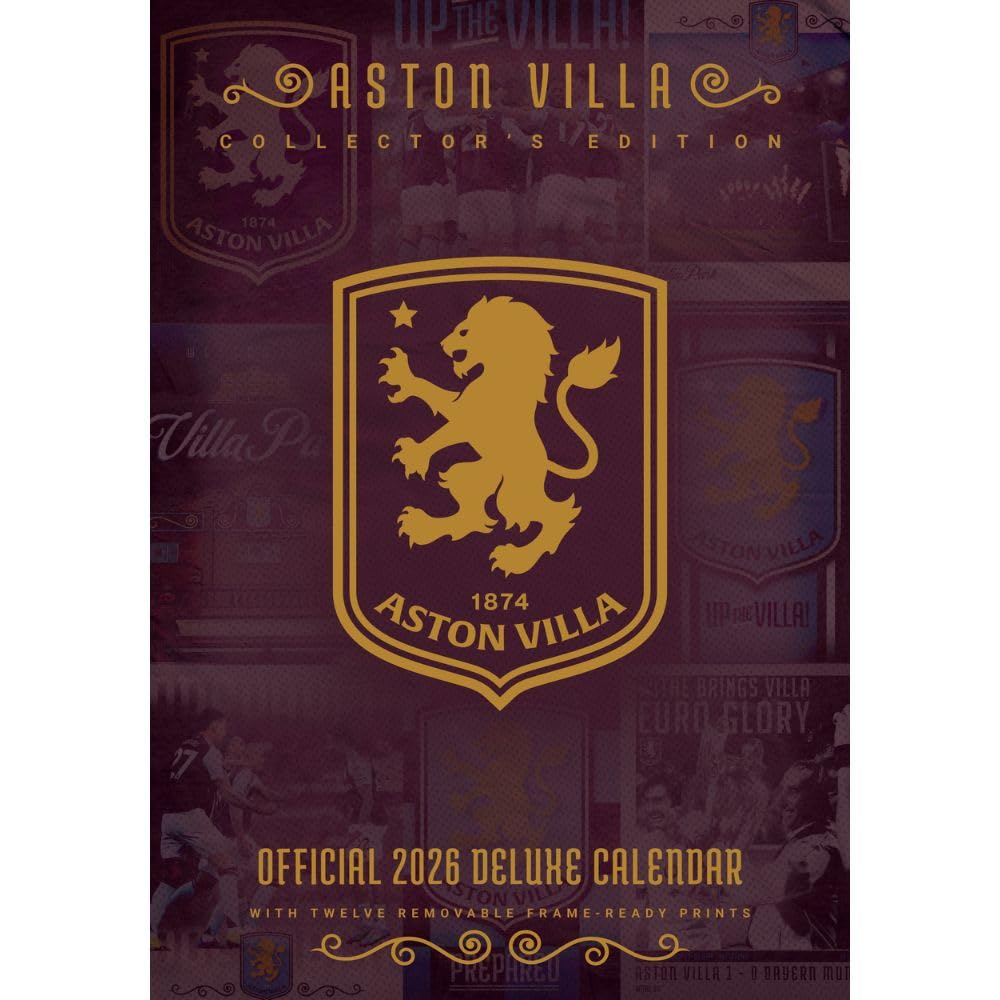 Aston Villa FC Deluxe Calendar 2026
