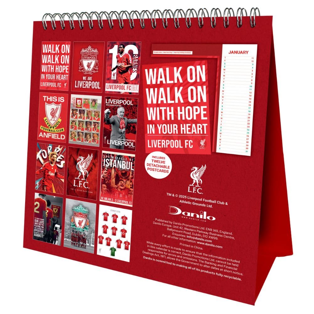 Liverpool FC Desktop Calendar 2026