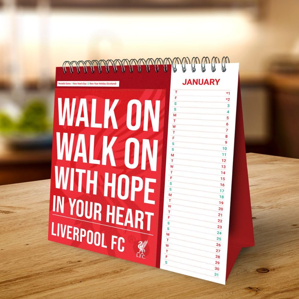 Liverpool FC Desktop Calendar 2026