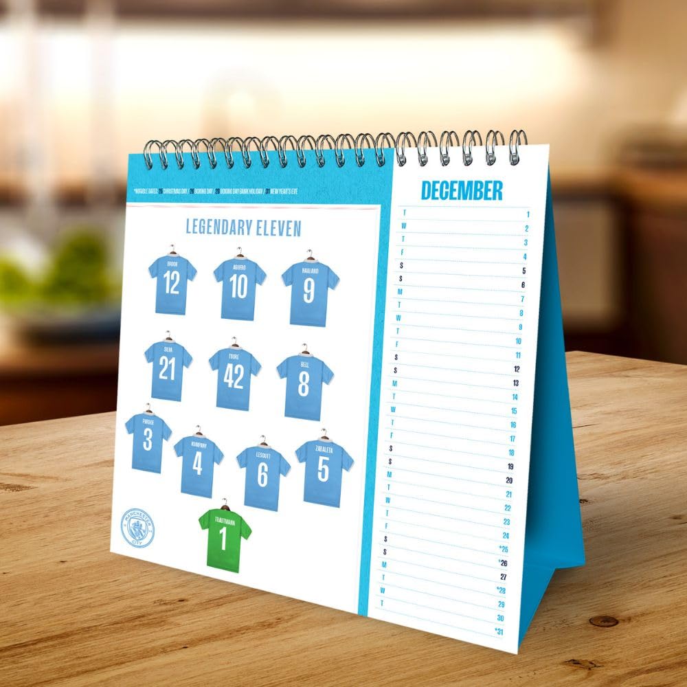 Manchester City FC Desktop Calendar 2026