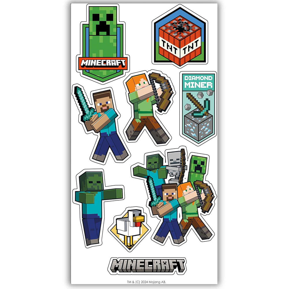 Minecraft Birthday Card With Stickers