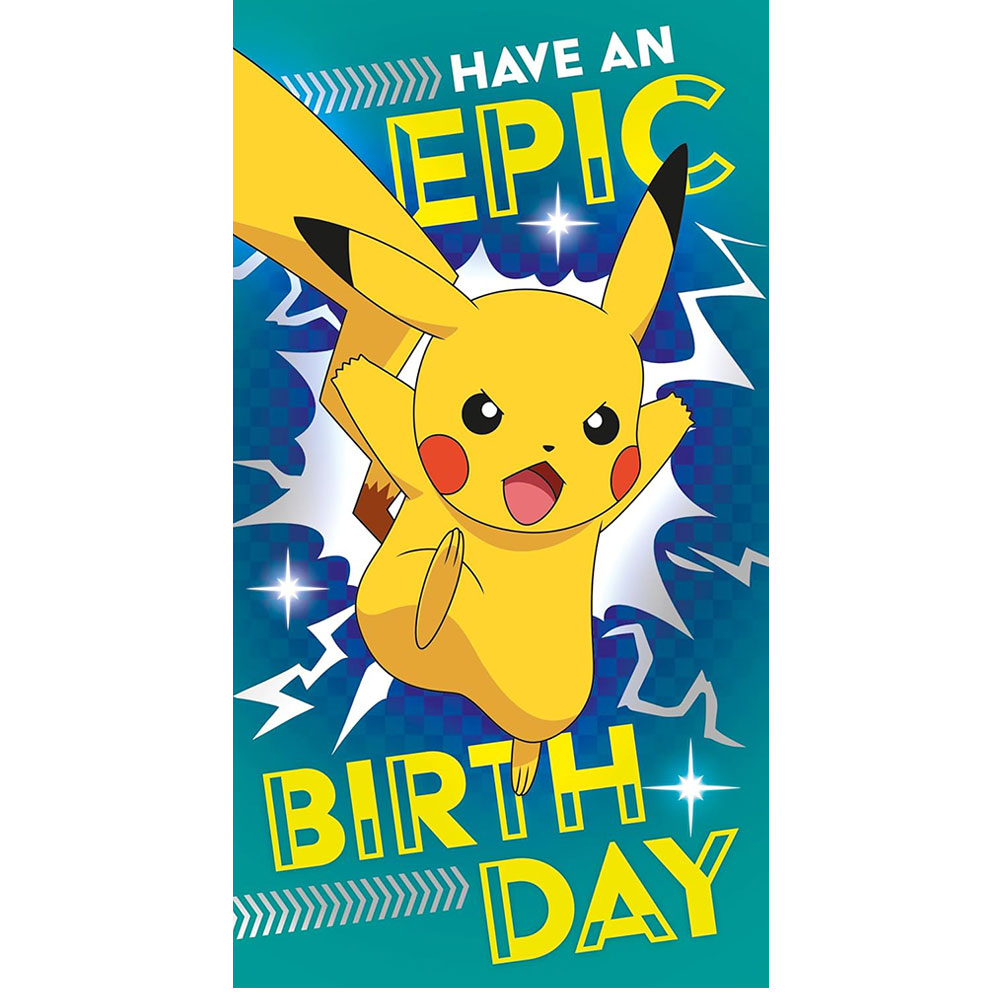 Pokemon Birthday Card With Stickers