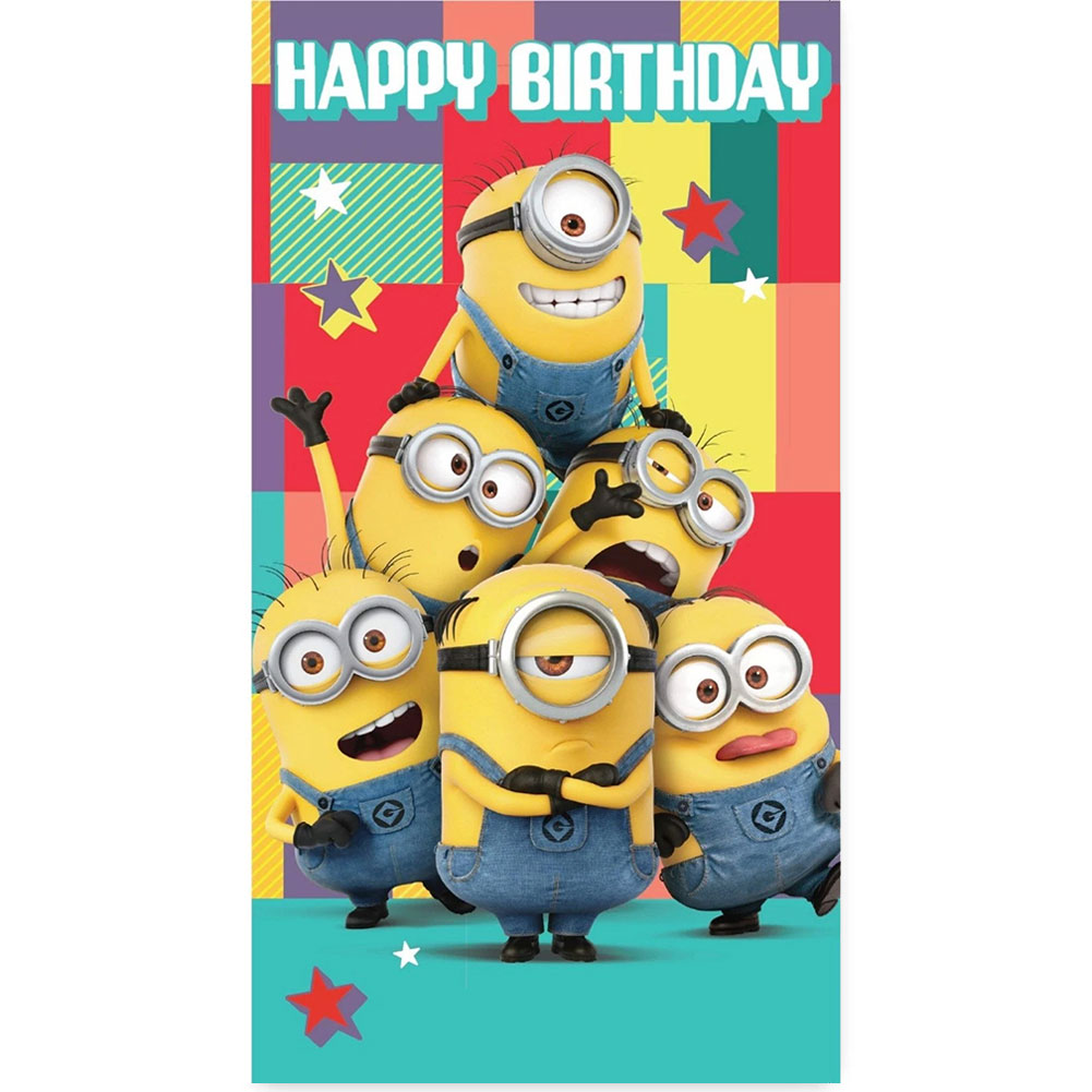 Despicable Me Birthday Card With Stickers